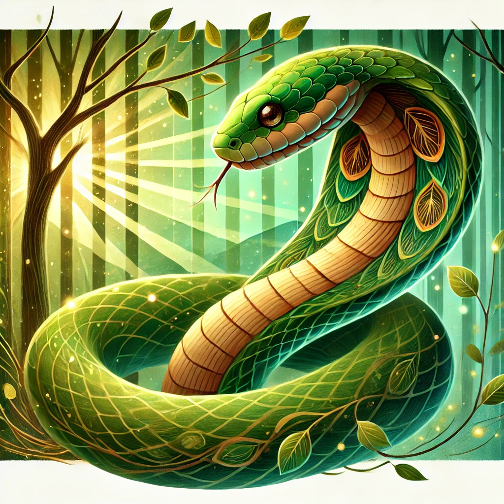 serpiente de madera
