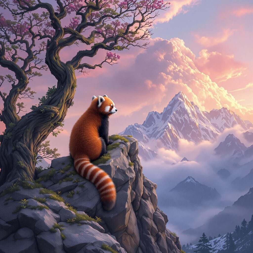 significado espiritual del panda rojo