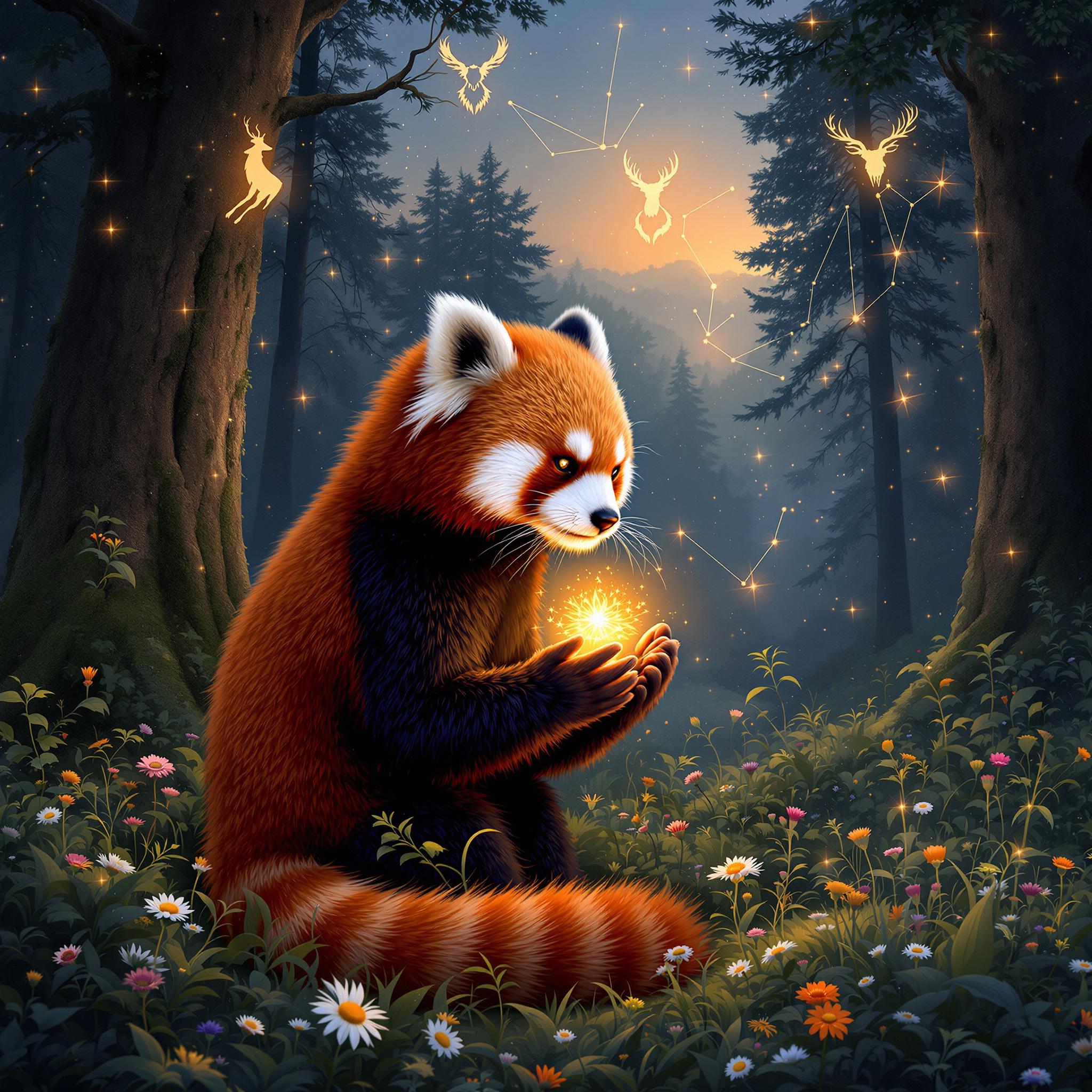 significado espiritual del panda rojo