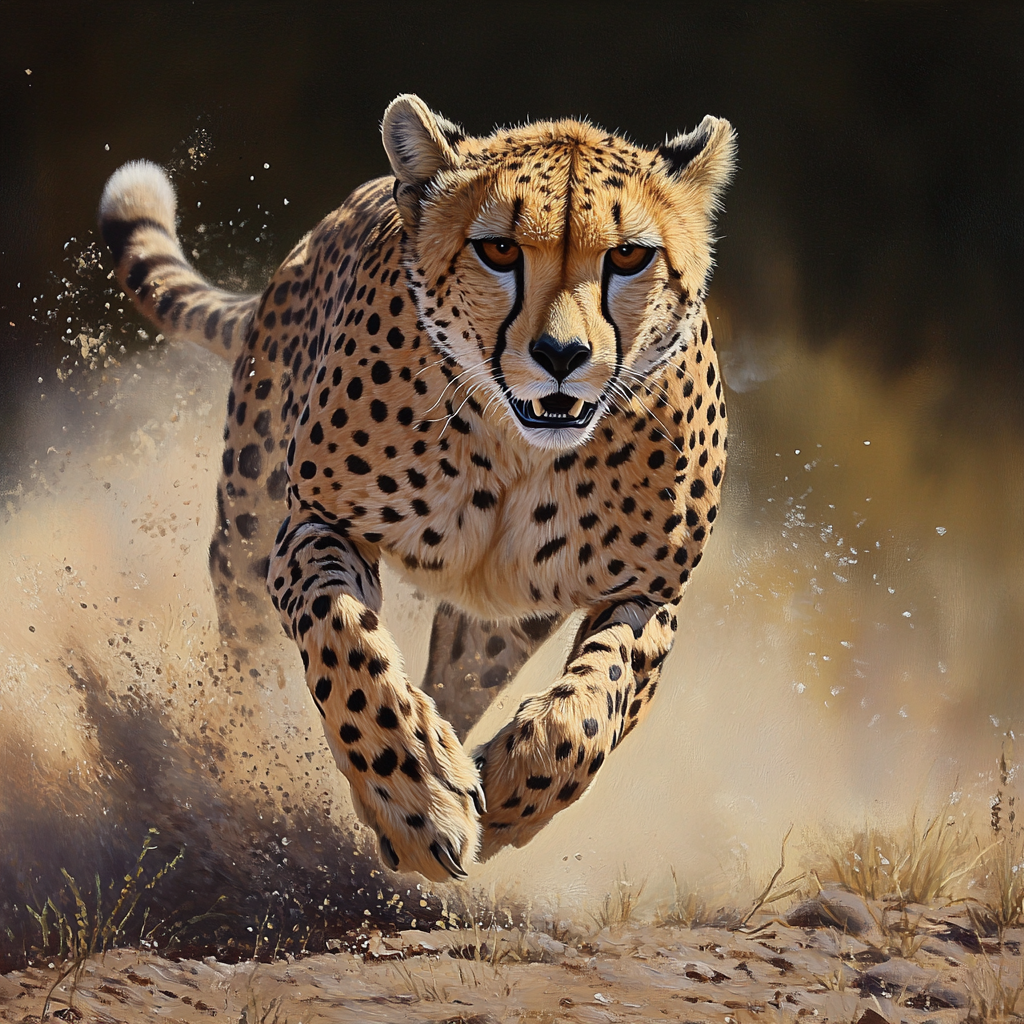 Sergiolopezbe_cheetah_running_--v_6.1_1fb50d21-2765-48f1-9e38-0aff49ac1c52_0 simbolismo del guepardo